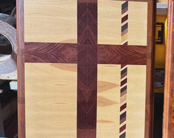 Handmade Cross - Domestic and Exotic Hardwoods - Fully End Grain