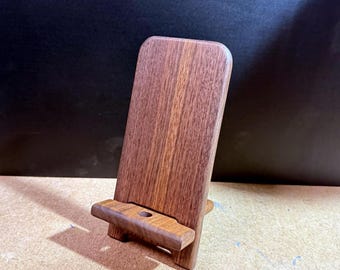 Hardwood Cellphone Holder (with Charging Port) - Walnut