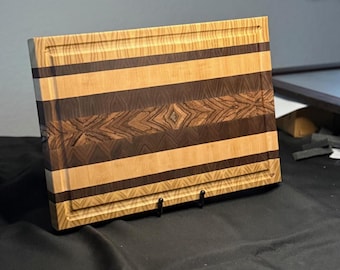Zebrawood Striped End Grain Cutting Board / Display Piece