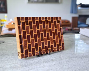 Brick Patterned End Grain Cutting Board / Display Piece
