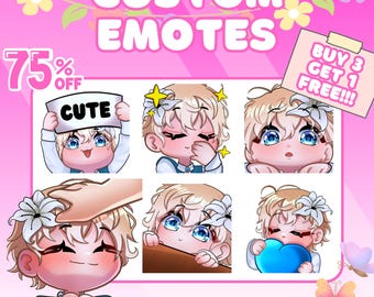 Custom Twitch Emotes Premium | Twitch Emotes | Custom Emotes For Streamer | Cute Chibi Anime Style| Kawai Chibi Emotes | Sub Badges