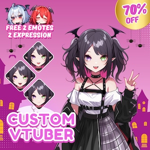 Custom Vtuber Live2D model commission (virtual youtuber model)Vtuber Design / Rigging / Fan Art Commission / Vtuber Streamer / Vtuber