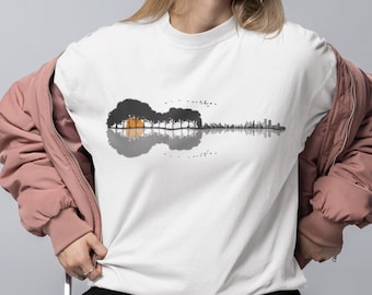 Country Music Guitar Graphic Shirt – Gift for Guitarists, Songwriters & Nature Lover