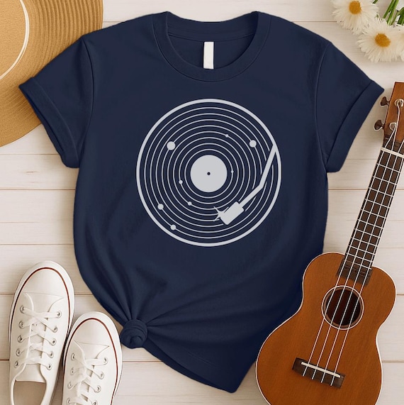 Vinyl Record Shirt – DJ Shirt and Techno Music Shirt for Vinyl Collector Gifts and Vinyl Lover Gift