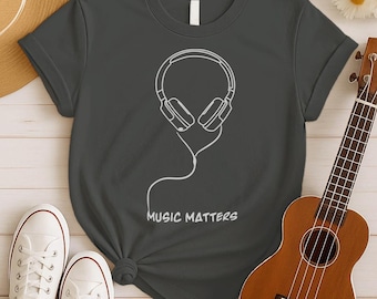 Camiseta musical, regalo para amantes de la música, camiseta para amantes de la música, apreciación musical, entusiasta de la música, camiseta gráfica de música, camiseta para el día a día