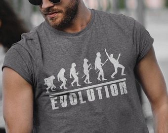 Funny Evolution Guitar Player Shirt – Gift for Guitarist, Music Teachers & Rocker Dads