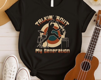 Vintage Rock Band T Shirts - 60er Jahre Mod Kleidung für Classic Rock Geschenke und Gitarristen Geschenk