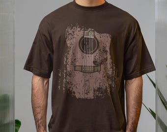 Regalo de guitarra para él - Camiseta de guitarra acústica - Camiseta de guitarra vintage - Regalo de guitarrista - Camiseta para amante de la música - Regalo de guitarrista - Camiseta de músico