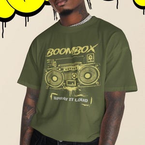 Ghetto Blaster Boombox Shirt – 80s Nostalgia Gift for DJs & Audio Engineers