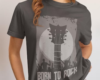 Born to Rock Mosh Pit Shirt – Gift for Guitarists, Rock Concert Fans & Metalheads