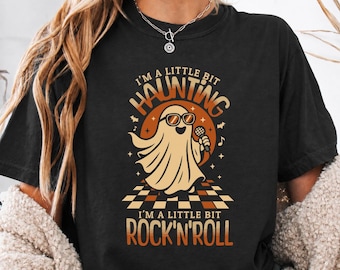 Ghost Band Rock and Roll Shirt, Retro Ghost Tee, Halloween Music Ghost Lover Gift