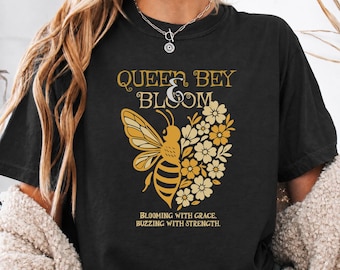 70s Groovy Cottagecore Shirt, Retro Bee Self Love Women Empowerment Tshirt, Girl Power Tee
