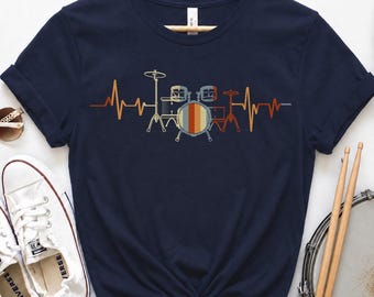 Drummer Tshirt for Percussionist – Drummer Birthday Tee for Drum Teacher