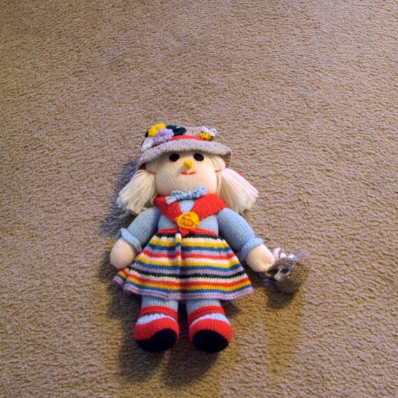 knitted scarecrow doll