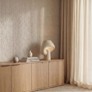 DUNES Stone Touch Flex FLR 02 | Flexibel väggpanel i mineralsten | 120x60cm | 5 mm djup textur | Lätt och vattentät | Övermålningsbar vit bild 7