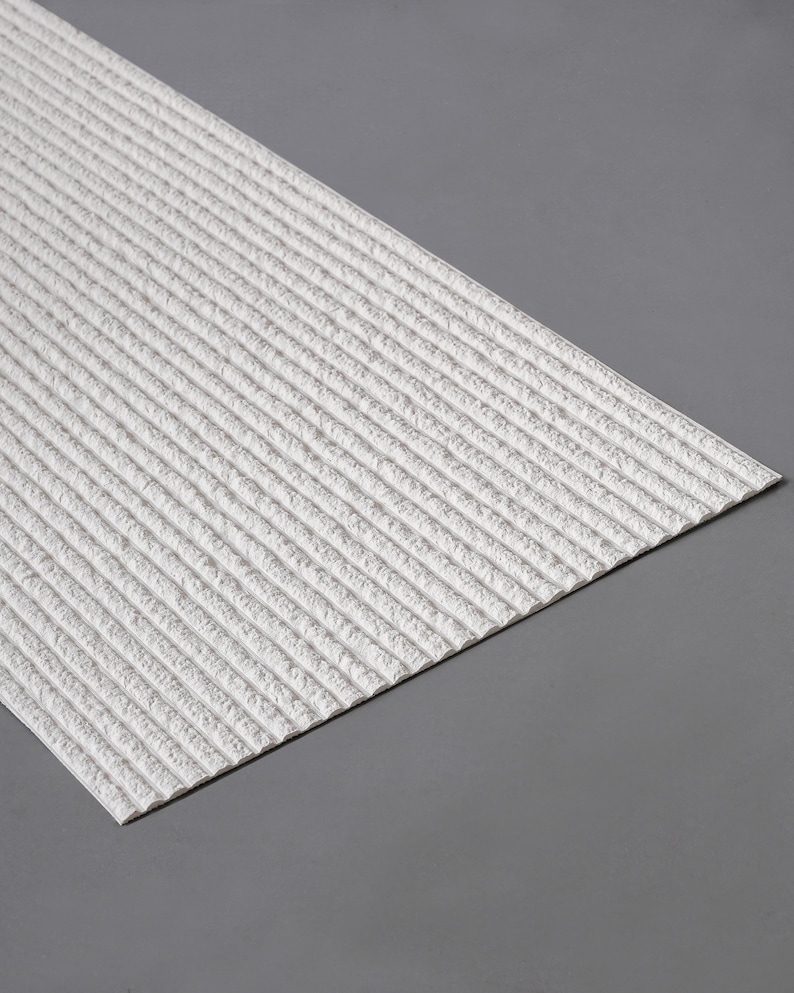 DUNES Stone Touch Flex FLR 02 | Flexibel väggpanel i mineralsten | 120x60cm | 5 mm djup textur | Lätt och vattentät | Övermålningsbar vit bild 12