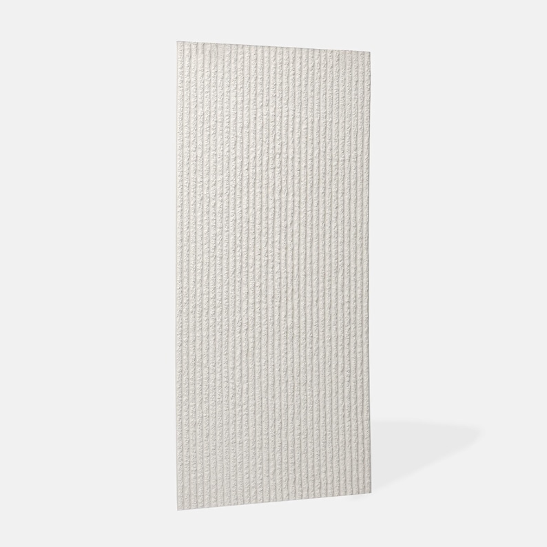 DUNES Stone Touch Flex FLR 02 | Flexibel väggpanel i mineralsten | 120x60cm | 5 mm djup textur | Lätt och vattentät | Övermålningsbar vit bild 2
