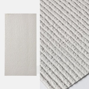 DUNES Stone Touch Flex FLR 02 | Flexibel väggpanel i mineralsten | 120x60cm | 5 mm djup textur | Lätt och vattentät | Övermålningsbar vit bild 1