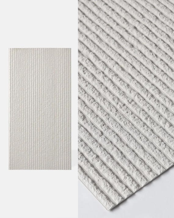 DUNES Stone Touch Flex FLR 02 | Flexible Mineral Stone Wall Panel | 120x60cm | 5mm Deep Texture | Lightweight & Waterproof | Paintable White