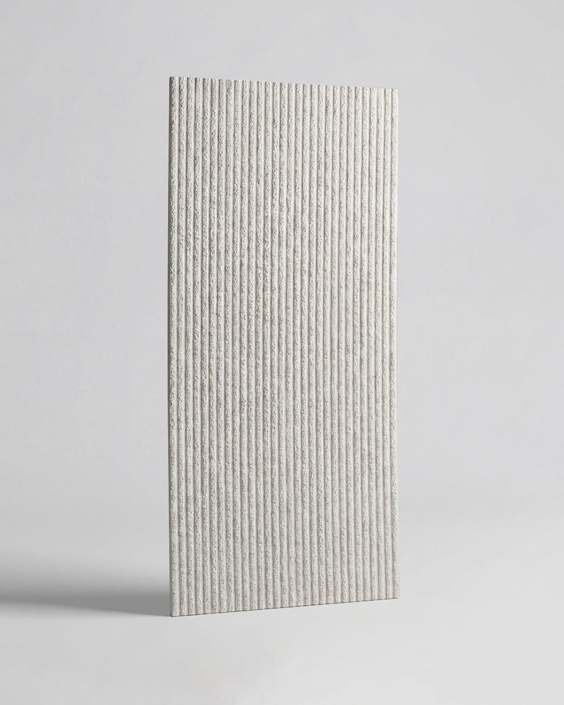 DUNES Stone Touch Flex FLR 02 | Flexibel väggpanel i mineralsten | 120x60cm | 5 mm djup textur | Lätt och vattentät | Övermålningsbar vit bild 5