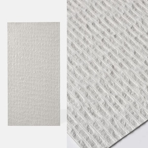 TERRA Stone Touch Flex FLR 01 | Flexibel mineralstenspanel | 120x60cm | Lätt och vattentät | Jordnära 3D-struktur | Övermålningsbar vit
