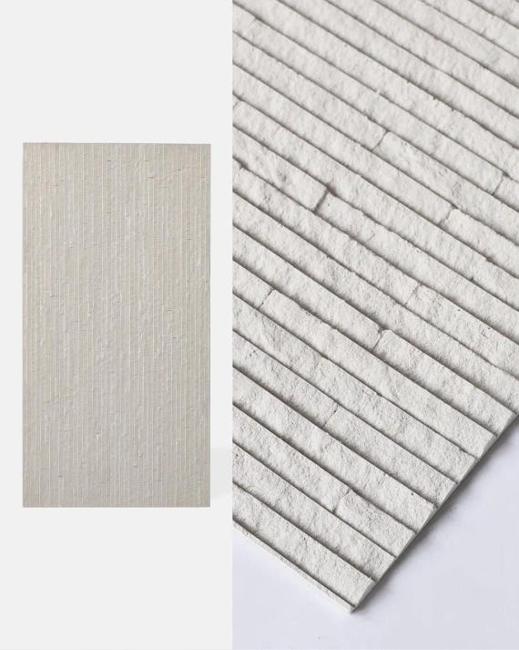 FOSSO Stone Touch Flex FLR 03 | Flexible Mineral Stone Wall Panel | 120x60cm | 7mm Ultra Deep Texture | Lightweight & Waterproof | Paintable