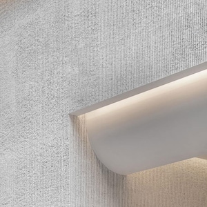 DUNES Stone Touch Flex FLR 02 | Flexibel väggpanel i mineralsten | 120x60cm | 5 mm djup textur | Lätt och vattentät | Övermålningsbar vit bild 9