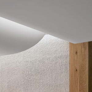 DUNES Stone Touch Flex FLR 02 | Flexibel väggpanel i mineralsten | 120x60cm | 5 mm djup textur | Lätt och vattentät | Övermålningsbar vit bild 10