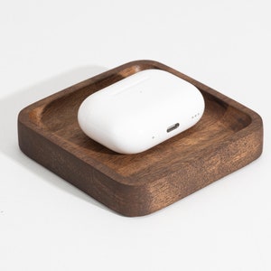 Minimalist Wooden Desk Tray, Handcrafted in Oak or Walnut, Elegant Workspace Organizer, Small Office Accessory, Eco-Friendly