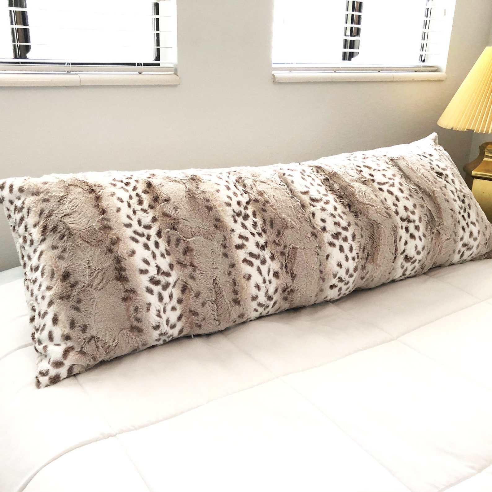 Body Pillow Cover Faux Fur Minky Pillow Cover 20x54 Arctic Etsy