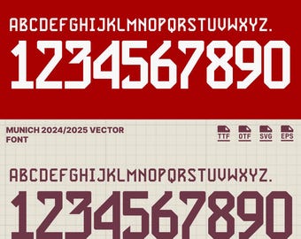 Font B. Munich 2024-2025 | B. Munich Player Font - Thomas Muller | Available on TTF, OTF, SVG, Vector