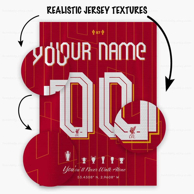 Liverpool Custom Poster - Personalized Football Art - Digital Jersey ...