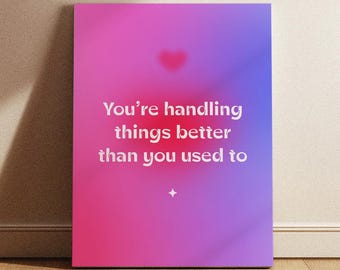 Inspirational Self Love Poster Print, Digital Download Wall Art, Motivational Quote for Self Growth and Positivity, Modern Home Decor