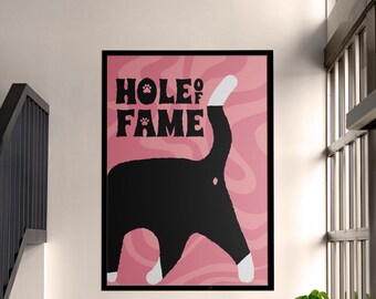 Poster Prints Wall Art, Funny Cat, Cat Lover Gift, Retro Poster, Humorous Wall Decor, Christmas Gift Idea, Digital Download Poster