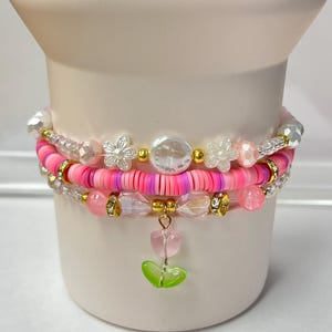 Pink Bracelet Stack for Stanley Tumbler