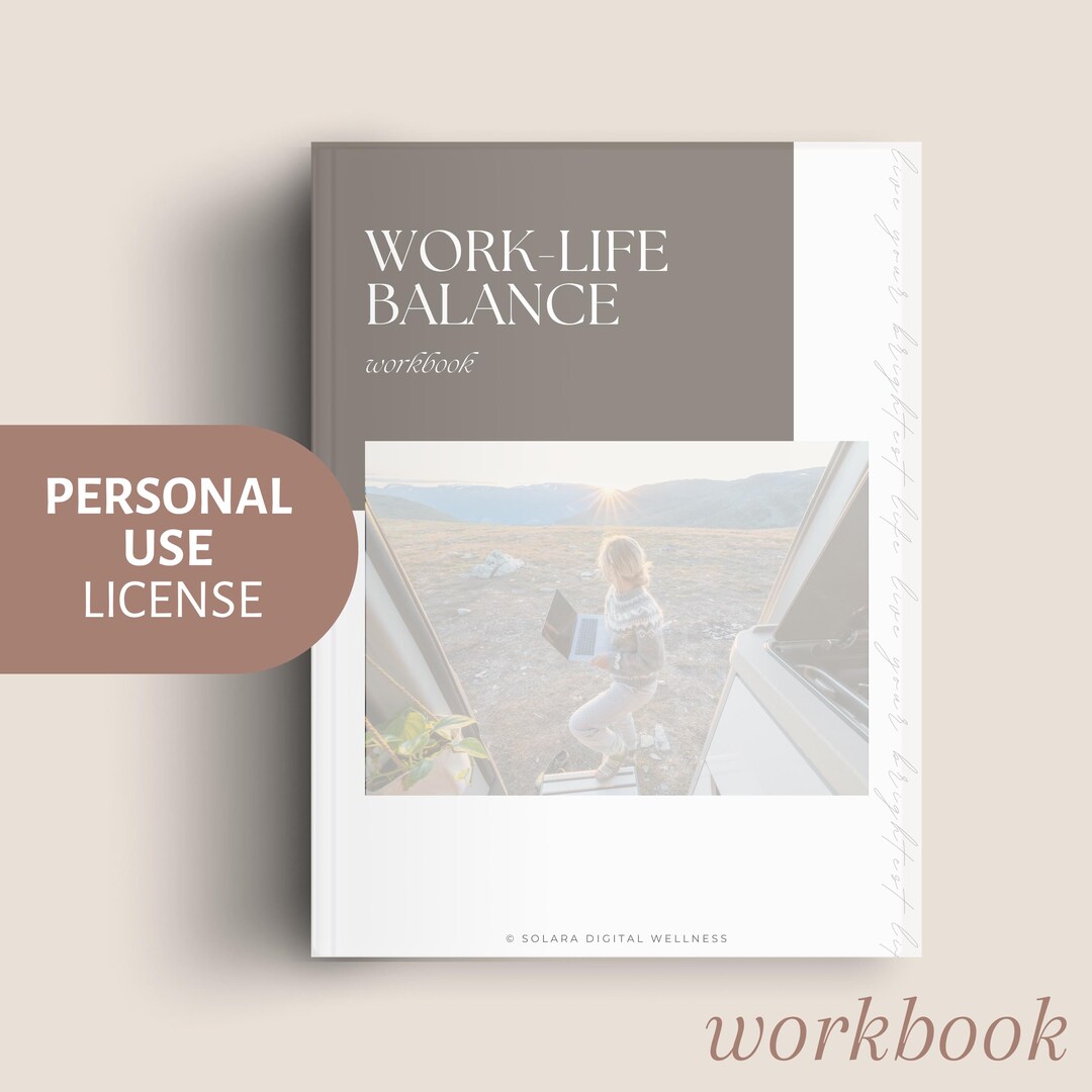 Work-life Balance Workbook | Personal Use License | Done-for-you ...