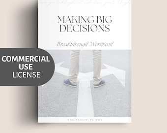 Making Big Decisions Breakthrough Workbook | Commercial Use License | Guide Clients Through Clarity + Choice | Canva Template + PDF Download