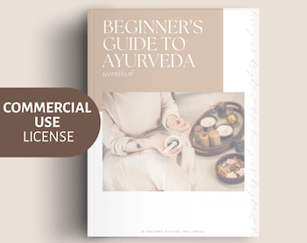 Beginner’s Guide to Ayurveda Workbook | Commercial Use License | Ayurvedic Balance & Wellness | Canva Template + Instant PDF Download