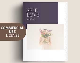 Self-Love Workbook | Commercial Use License | Unconditional Self-Compassion | Editable Canva Template + Instant PDF Download