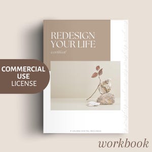 Redesign Your Life Workbook | Commercial Use License | Release, Reconnect & Rebuild Your Life | Canva Template + Instant PDF Download