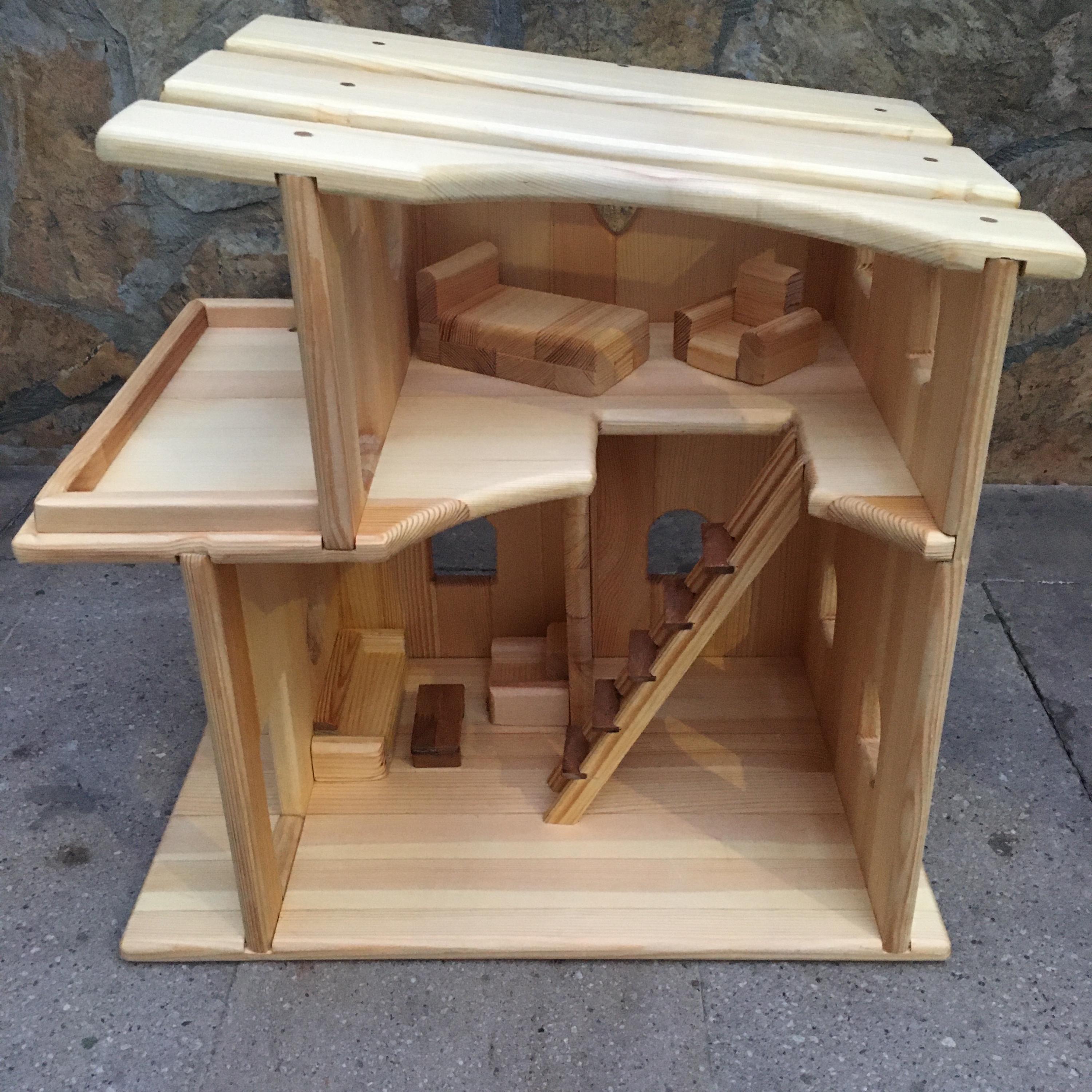 Solid Wood Dollhouse Etsy