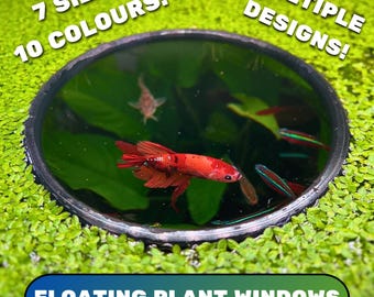 CIRCLE Floating Plant Window: Aquarium Fish Feeding Ring