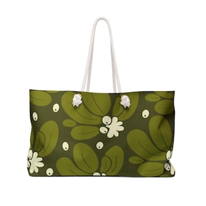 Tote Bag Naupaka Hawaiian Print Tropical Beach Bag Floral School Tote Grocery Reusable Bag