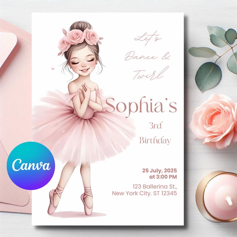 Ballerina Invite, Ballerina Birthday Party, Ballet Party Favors, Tutu ...