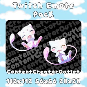 Cute Mew Themed Emotes - INSTANT DOWNLOAD