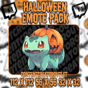 Cute Halloween Bulbasaur Emote