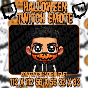 Halloween Twitch Emotes - Pumpkin Mask Emote