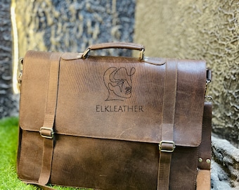 Handmade Leather briefcase Bag men, Messenger Brown leather satchel bag, Brown briefcase,genuine leather bag, capacious bag, Genuine Leather