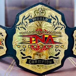 World TNA Wrestling Champion Heavy Weight Championship Belt Replica Personalized Wrestling belt Zinc Material Genuine Leather Gift For Him