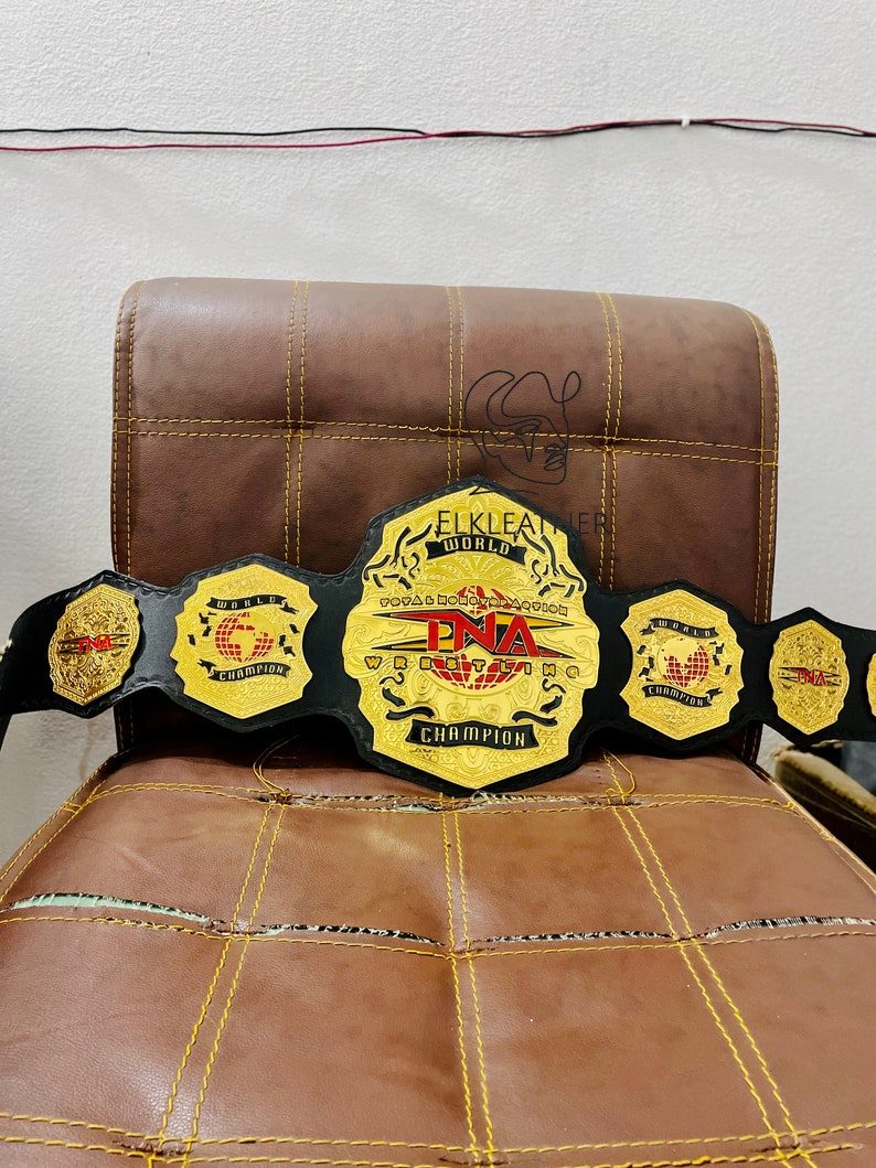 World TNA Wrestling Champion Heavy Weight Championship Belt Replica Personalized Wrestling belt Zinc Material Genuine Leather Gift For Him